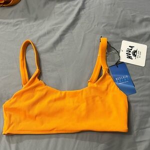 houla swim orange top never worn tags on
